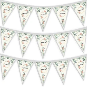 Personalised Baby Shower Party Bunting Baby Bear Design Decoration 3m Fabric - Picture 1 of 9