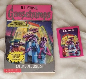 Goosebumps: Calling All Creeps! # 50 w/ Bookmark Card R. L. Stine 1996 PB 1st ed - Foto 1 di 3