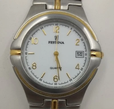Montre FESTINA Vintage NOS Années 90. Acier Et Plaqué. - Photo 1/4