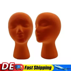 SOBW Flocking Styropor-Kopf, Foam Männlicher/Weibliches Mannequin Head Perücken - Bild 1 von 7