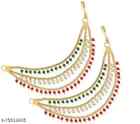 Chain Clip on hair Earrings Alloy Jhumki Earring, Clip-on Earring Jewelry Set 09