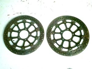 DUCATI 821 HYPERSTRADA 2013 PAIR FRONT BRAKE DISC ROTORS - Picture 1 of 6