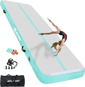Gymnastics Air Mat Tumble Track Tumbling Mat Inflatable Floor Mats with Air Pump - Picture 1 of 6