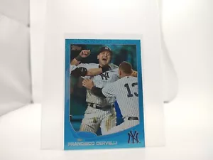 2013 Topps Francisco Cervelli Silver Slate Blue Sparkle yankees - Picture 1 of 2