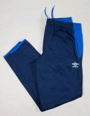 Umbro Kids Soccer Pants Size XL Blue Zipper Bottom w/ pockets draw strings  - Image 1 of 4