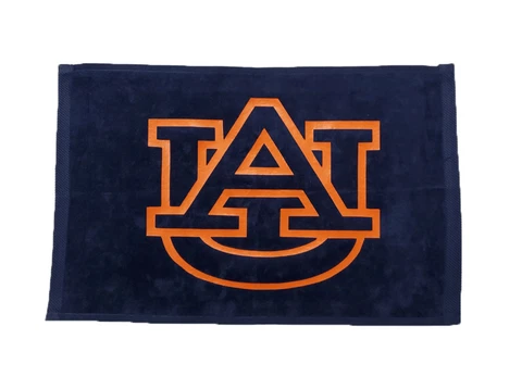 Auburn Tigers Navy Rally Towel Orange Vinyl Logo 11" x 18" Football Tailgate Cover