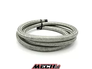 TUBO benzina aeronautico in treccia AN6 8mm PTFE teflon acciaio inox carburante - Zdjęcie 1 z 2