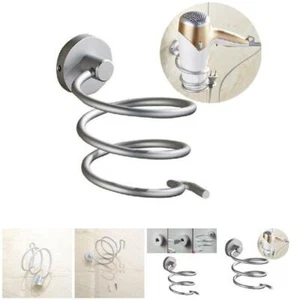 Hair Dryer Holder Bathroom Stand HairStraightener Rack Wall Mount Space Aluminum - Picture 1 of 8