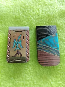 Lot of Two SOUTHWESTERN MONEY CLIPS - Picture 1 of 8