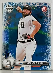 2017 BOWMAN HOLIDAY MICHAEL FULMER BLUE PARALLEL /50 - Picture 1 of 2