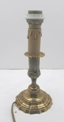 Bougeoir En Bronze Monté En Lampe - Photo 1/4