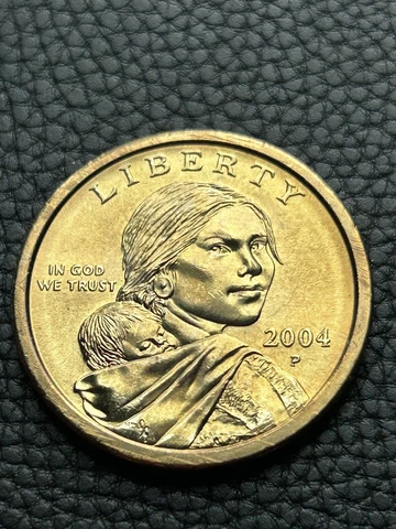 2004 P Sacagawea Dollar US MINT Coin in "BRILLIANT UNCIRCULATED" Condition Cover