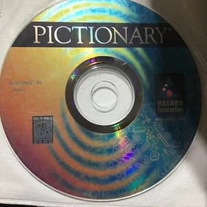 Used Pictionary PC Windows 95 CD-ROM Hasbro Word Trivia Game 99041 - Picture 1 of 2