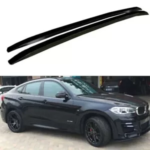 2 piezas para BMW X6 G06 2020-2023 rieles de techo barras de riel lateral negro - Imagen 1 de 8