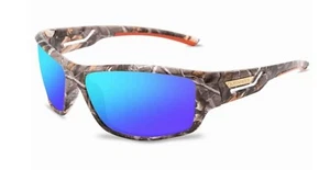 QUISVIKER Sunglasses Polarized Camo Sport Fishing 100% UV 400 Protection #2 New - Picture 1 of 3