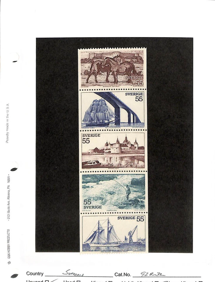 Sweden, Postage Stamp, #928-932 Mint NH, 1972 Horse, Ship, Bridge (BB) - Image 1 of 1
