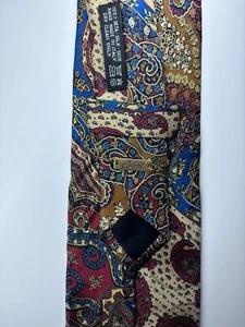 "Corbata abstracta BRIONI para hombre 100 % seda corbata multicolor 60"" cachemira" - Imagen 1 de 9