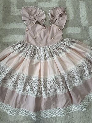 Usado en Excelente Condición Vestido Dollcake Rosa Floral Talla 8 Cumpleaños Boda Ocasiones Especiales Foto 1 de 4