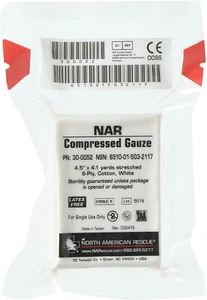 NAR Compressed Gauze 4.5 in. x 4.1 yd Sterile, 6-ply 30-0052 - Picture 1 of 3