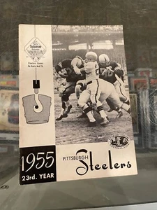 1955 PITTSBURGH STEELERS FOOTBALL T.V. RADIO GUIDE JOHNNY UNITAS ROOKIE EX/MT - Picture 1 of 2