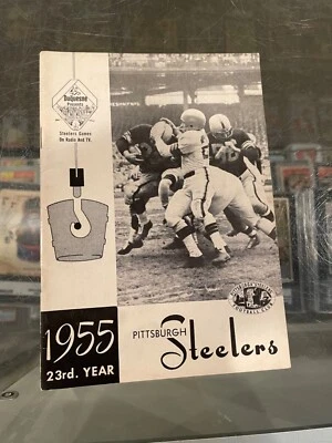 Pittsburgh Steelers Football T.V. 1955 RADIO GUÍA JOHNNY UNITAS ROOKIE EX/MT Foto 1 de 2