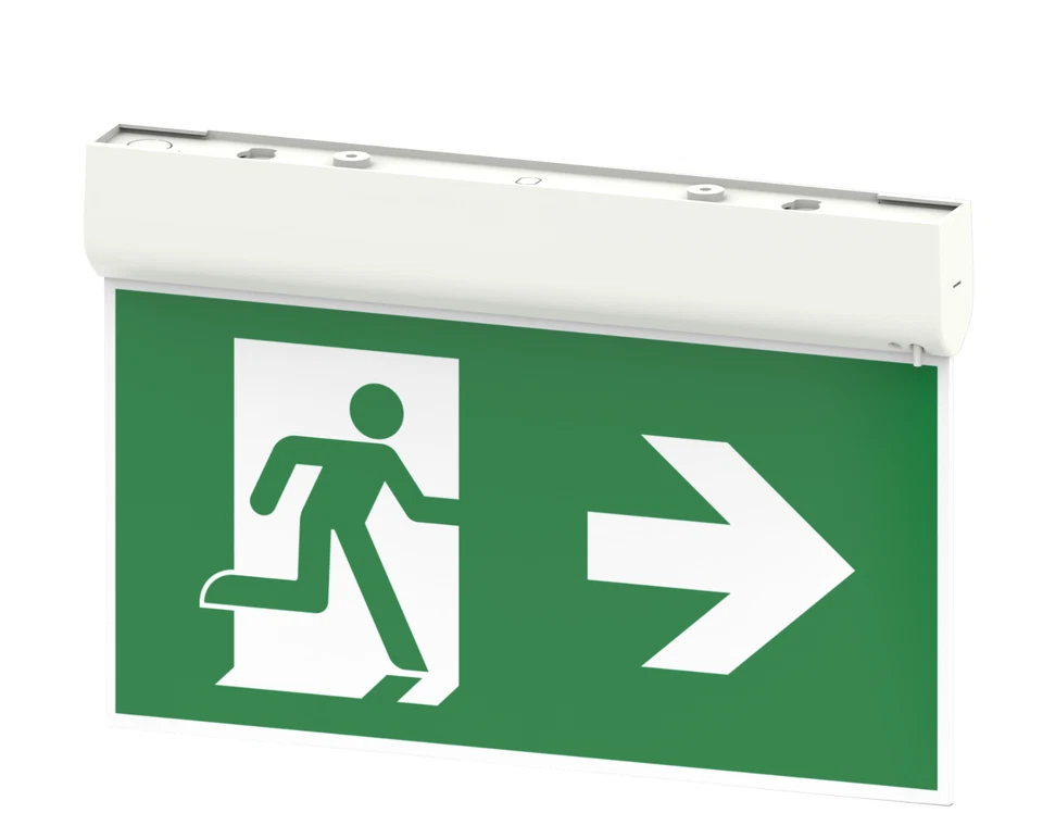 QVIS CEILING MOUNT EMERGENCY LIGHTING EXIT BLADE C/W LEGENDS QBLADE - 3H