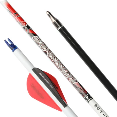 32" Pure Carbon Arrows SP300-800 ID6.2mm Archery Recurve Bow Fields Tips Hunting - Image 1 of 4