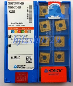 Korloy SNMG120408-HM NC3020 CNC Carbide Insert NEW 10pcs/box Free shipping - Picture 1 of 1