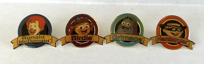 Vintage McDonald's Lapel Pins Ronald McDonald, Birdie, Grimace, Hamburglar - Image 1 of 4