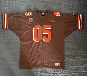 VTG 90s FUBU 05 STITCHED Football Jersey The Collection Men XXL Orange - Picture 1 of 14