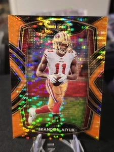 2020 Panini Select Neon Orange Pulsar Prizm #266 Brandon Aiyuk RC #3/7 🔥 49ers  - Picture 1 of 6