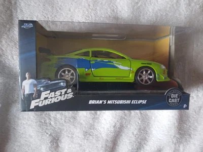 Carro de metal fundido Fast And Furious Brian's Mitsubishi Eclipse - Jada 1:32 - Imagem 1 de 4