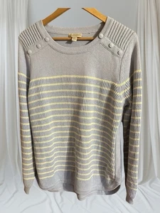 Suéter Náutico Appleseed’s Azul y Blanco Rayas Talla Grande - Imagen 1 de 6