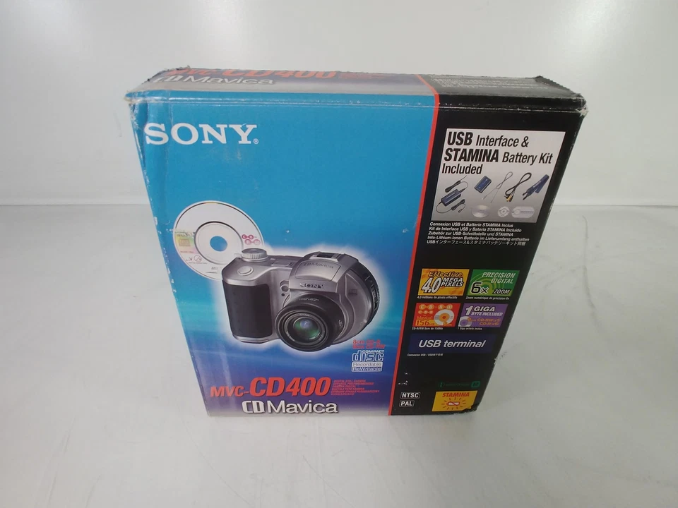 Sony MVC-CD400 CDMavica 4.0MP Digital Camera W/ AC Adapter - Image 1 of 4