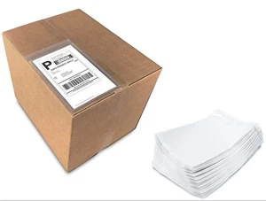 100pz Buste Etichette Trasparenti 6" x 9" Trasparenti Caricamento dall'alto Lista Imballaggio Spedizione - Foto 1 di 11