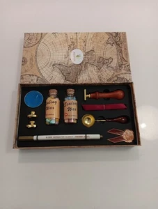 Wax Seal Stamp Kit, Sealing Wax Stamp Gift Boxes Set with Seals, Wax Beads - Picture 1 of 5