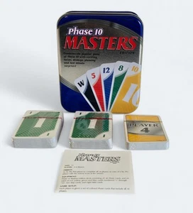 Phase 10 Masters Edition Card Game 2010 Collector's Tin **New, Open Box** - Picture 1 of 5