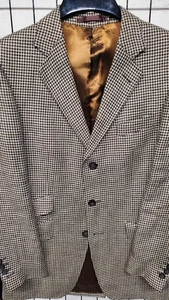 CORDINGS Irish Linen SPORTCOAT MAGEE Of Donegal 38R Braun/Hellbraun Hahnentritt NEU - Bild 1 von 10