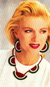 SUMMERTIME Watermelon Jewelry/Apparel/Crochet Pattern INSTRUCTIONS ONLY - Picture 1 of 1
