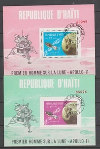  Haití Apolo 11 2 diferentes SS CTO NH - octubre 1969 - Imagen 1 de 1