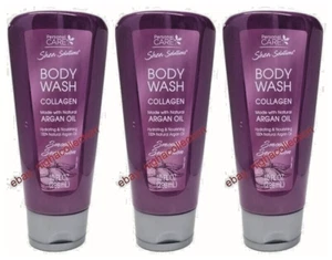 3x Shea.S COLLAGEN 100% Natural ARGAN OIL Smooth sensation Body Wash 10 ozEa NEW - Picture 1 of 11