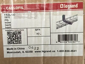 Cablofil / Legrand FASL 150 Pg 6” L Bracket - Picture 1 of 4