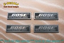 4 x Bose Decal 12 Badge Sticker Logo silver/blk color car audio