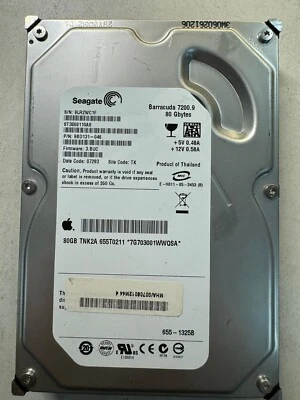 APPLE TNK2A ST3808110AS 9BD131-046 80GB Firmware 3.BUC Date Code 07293 3.5" HDD - Image 1 of 4