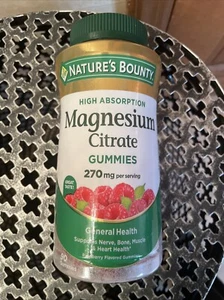 Nature's Bounty Magnesium Citrate Gummies, 90 Gummies Exp 01/2026 - 270 Mg - Picture 1 of 6