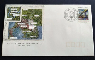 1994 Australia Opening of Friendship Bridge Thailand-Laos 1v Stamp FDC - Image 1 of 3