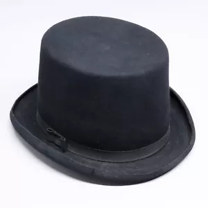 Cappello nero vintage anni 50 Hampton Trading Post Greenville Texas uomo piccolo - Foto 1 di 16