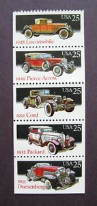 Sc # 2381-2385 ~ 25 cent Classic Cars Issue - Picture 1 of 1