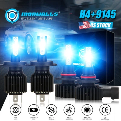 For Toyota Tacoma 2005 2006 2007-2011 8000K LED Headlight Hi/Lo Beam + Fog Light - Image 1 of 4