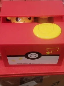 Pokemon Pikachu Talking Moving Electronic Coin Grab Money Piggy Bank Box Works! - Picture 1 of 2